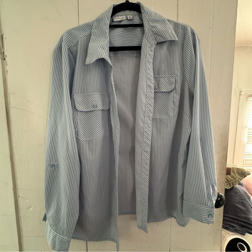 Striped Blue Women’s Button Down